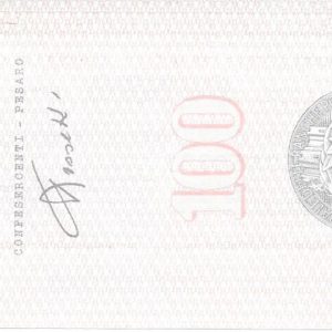 CONFESERCENTI - Lire 100 - PESARO - 15/04/77