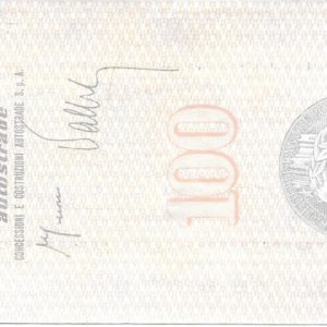 AUTOSTRADE CONCESSIONI E COSTRUZIONI - Lire 100 - BOLOGNA - 20/05/77