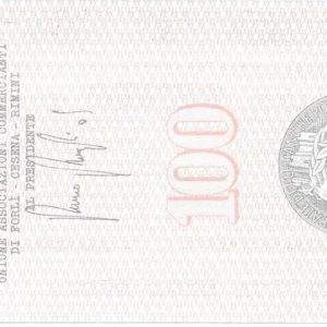 UNIONE ASSOCIAZIONE COMMERCIANTI FORLI' CESENA RIMINI - Lire 100 - CESENA - 20/05/77