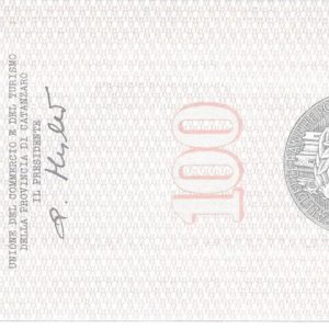 ASSOCIAZIONE COMMERCIO E TURISMO PROVINCIA CATANZARO - Lire 100 - CROTONE - 20/05/77