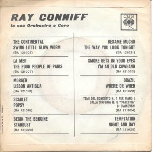 RAY CONNIFF - Temptation, Night and Day - 16/10/61