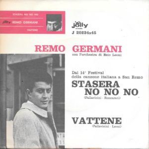 REMO GERMANI - Stasera no no no, Vattene - 17/01/64