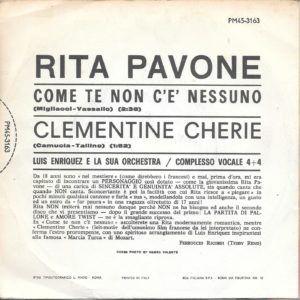 RITA PAVONE - Come te non c'è nessuno, Clementine cherie