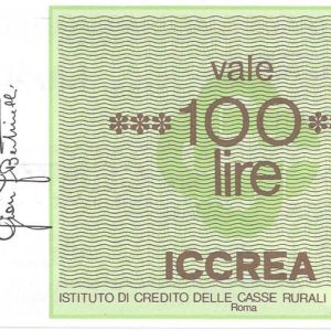 S.A.S. BERTINELLI CARNI - LUZZARA - Lire 100 - 31/03/77