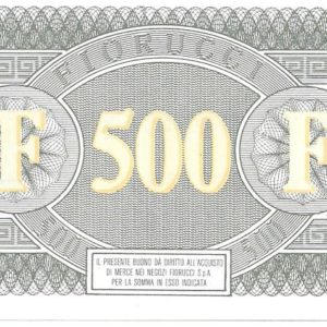 FIORUCCI - Lire 500 - 31/07/77