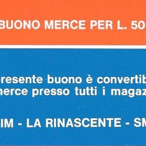LA RINASCENTE-UPIM-SMA - Lire 50 - 31/03/77