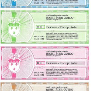 ROSTICCERIA RIGHI PIER GUIDO - Lire 100/200/300/400 - Serie cpl. 4 val. - 31/12/76