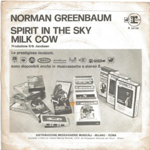 NORMAN GREENBAUM - Spirit in the Sky, Milk Cow - 14/05/70