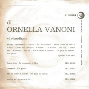 ORNELLA VANONI - C'eri anche tu, Ricorda - 26/01/63