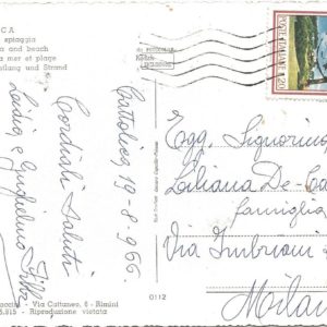Cattolica - LUNGOMARE E SPIAGGIA - 19/08/66