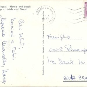 RIMINI - Alberghi e spiaggia - 19/09/71