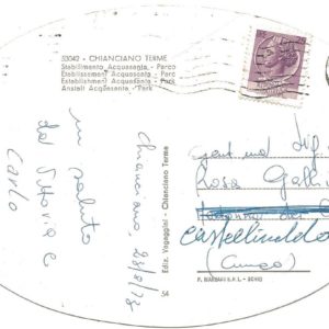 CHIANCIANO TERME - Stabilimento Acquasanta e parco - 23/08/73
