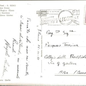 SANREMO - Giardini Regina Elena - 25/10/59