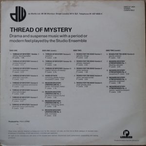 THE STUDIO ENSEMBLE - Thread of Mystery - 1980