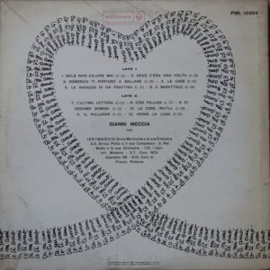 GIANNI MECCIA - Le Canzoni d'Amore di Gianni Meccia - 1963