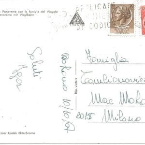 BOLZANO - Panorama con la funivia del Virgolo - 10/10/67