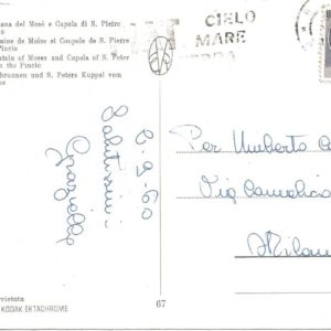 ROMA - Fontana del Mosè e Cupola di S. Pietro dal Pincio - 02/09/60