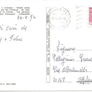 ROMA - Piazza Venezia e Colosseo, Veduta Aerea - 25/05/74