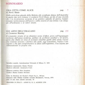 Selezione del Reader's Digest - Anno II - n° 8 - 08/74