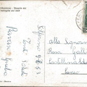 SOLFERINO - Ossario dei Caduti della Battaglia del 1859 - 09/08/53
