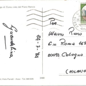 PIANO RANCIO - Il Centro del Lago di Como - 24/07/84
