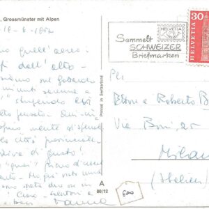 ZURIGO - Grossmunster mit Alpen - 20/06/67