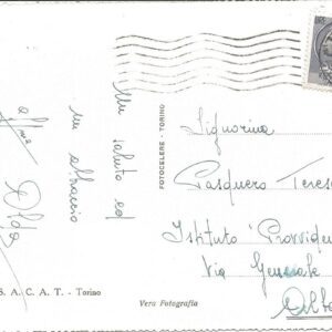 TORINO - Fontana Angelica e Grattacielo notturno - 08/11/58