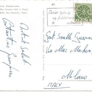 COPENHAGEN - The Concert Hall in Tivoli - 12/07/61