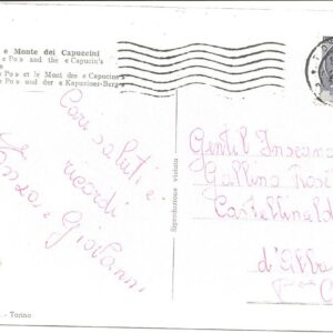 TORINO - Fiume Po e Monte dei Cappuccini - 21/11/57