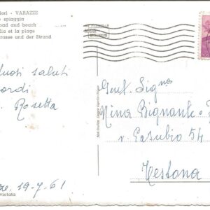 VARAZZE - Via Aurelia e Spiaggia - 19/07/61