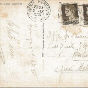 FIRENZE - Piazza della Signoria - 04/09/37