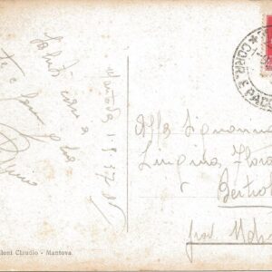 MANTOVA - Rio visto dalla Piazza Martiri di Belfiore e Campanile di S. Domenico - 01/09/37