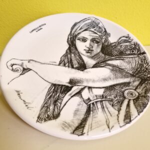 PIATTO CERAMICA VED. BESIO&FIGLIO - Cappella Sistina di Michelangelo - LA SIBILLA